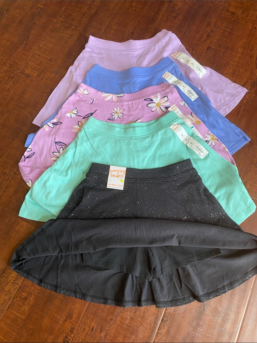 Back to school Set of 5 NEW SKORTS for girls size 8